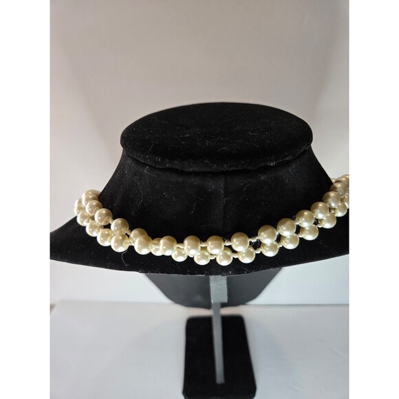 Long Faux Pearl Necklace - Picture 3 of 5